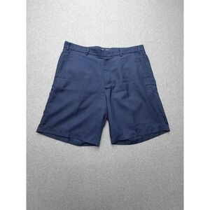 Peter Millar Shorts Mens 38 Blue‎ Performance Golf Chino Polyester Flat Front
